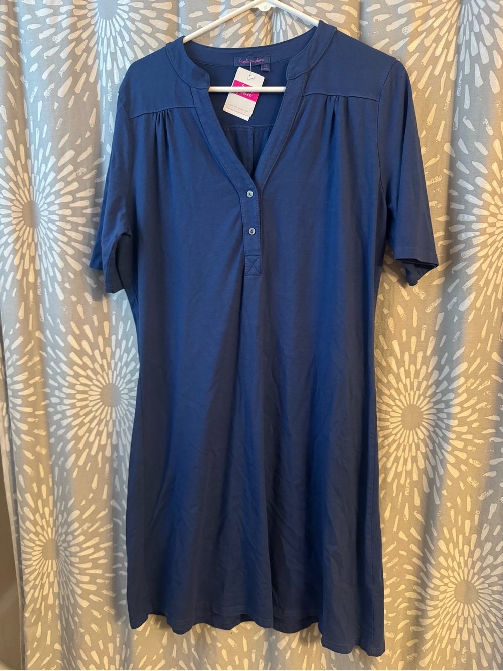 fresh produce Navy Blue Henley Dress